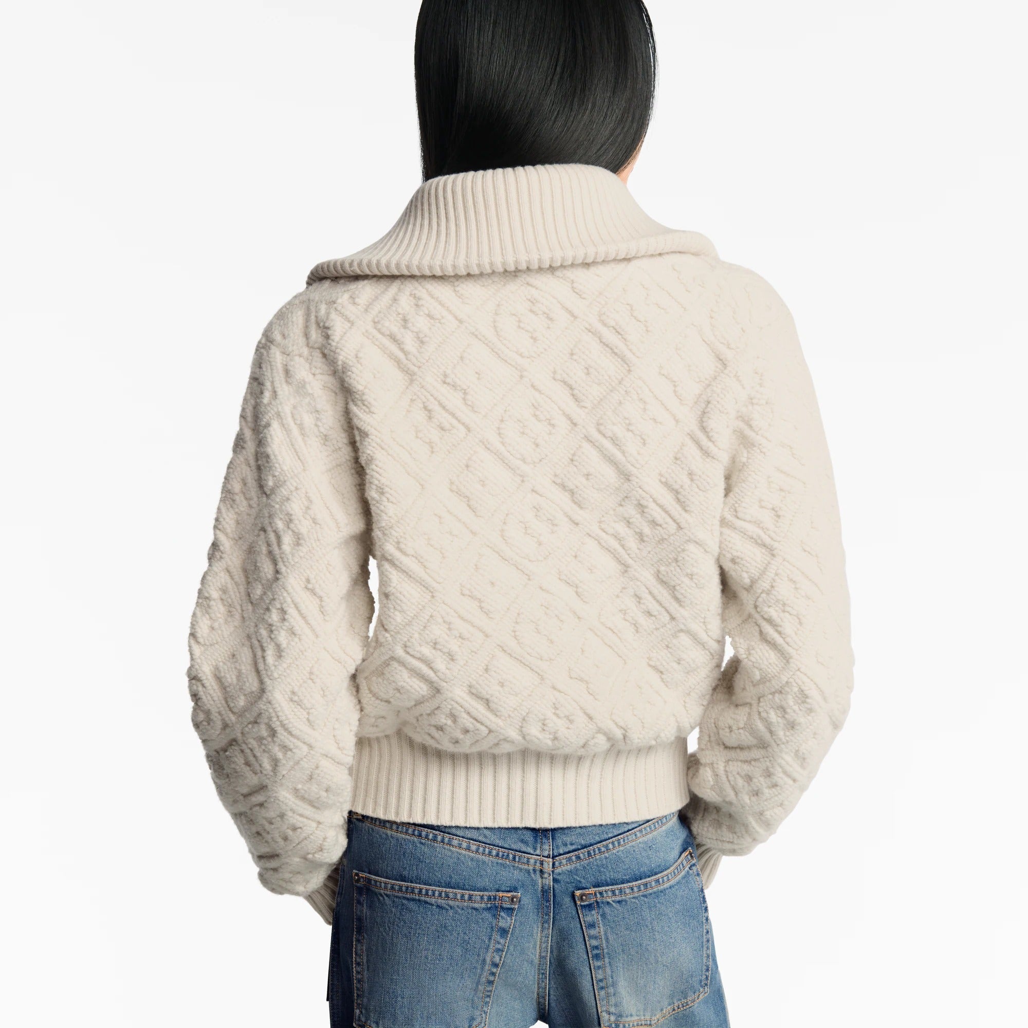 Shearling-Effect Monogram Jacket