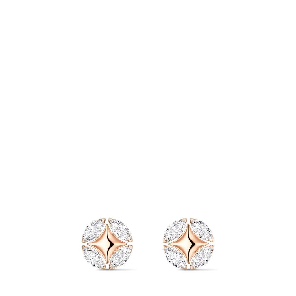Galaxie Ear Studs, Rose Gold and Diamonds