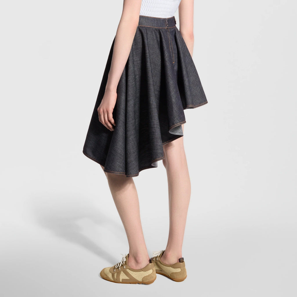 Asymmetrical Denim Skirt