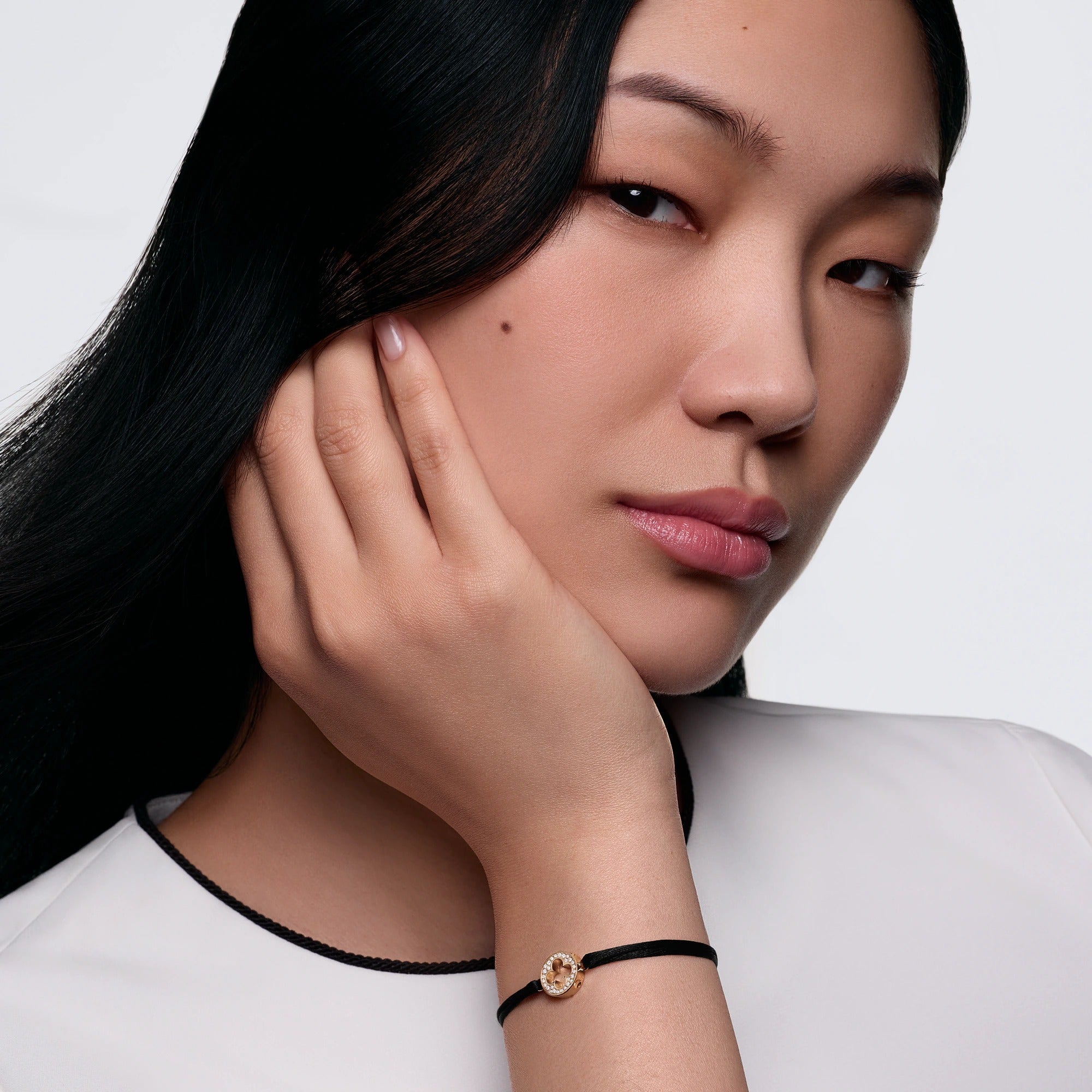 Empreinte Cord Bracelet, Yellow Gold and Diamonds