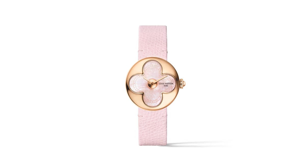 Color Blossom, Quartz, 26 MM, Rose Gold and White Mother-Of-Pearl with Pink Hues