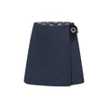 Chain Fastening Mini Wrap Skirt