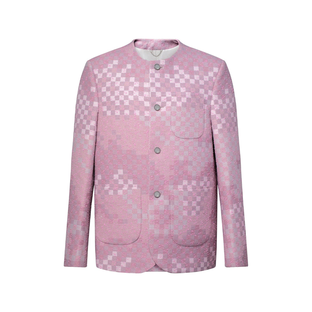 Damoflage Collarless Tweed Jacket