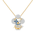 Vivienne Dog Pendant, Yellow Gold, White Gold, Lacquer, Diamonds & Colored Gemstones