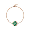 Color Blossom BB Sun Bracelet, Pink Gold, Malachite and Diamond