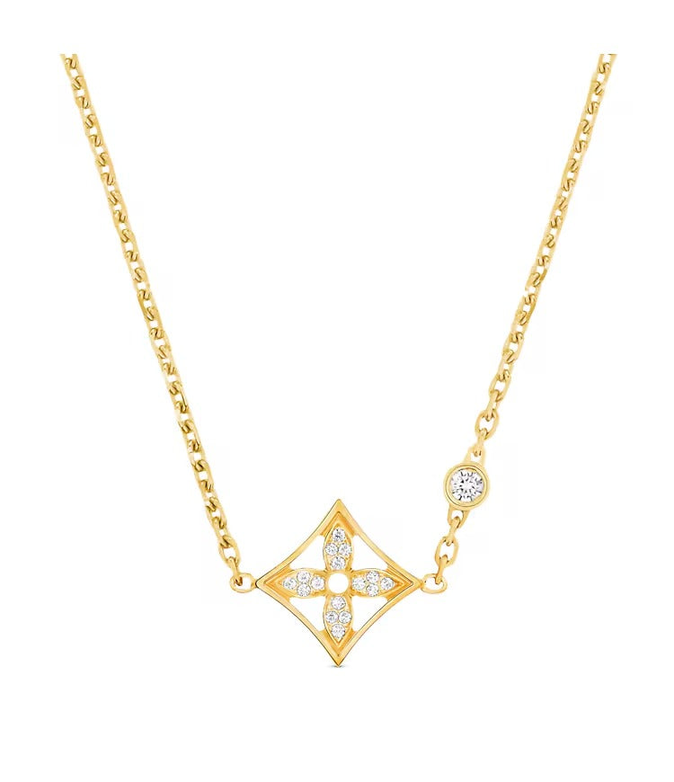Idylle Blossom Pendant, Yellow Gold And Diamonds