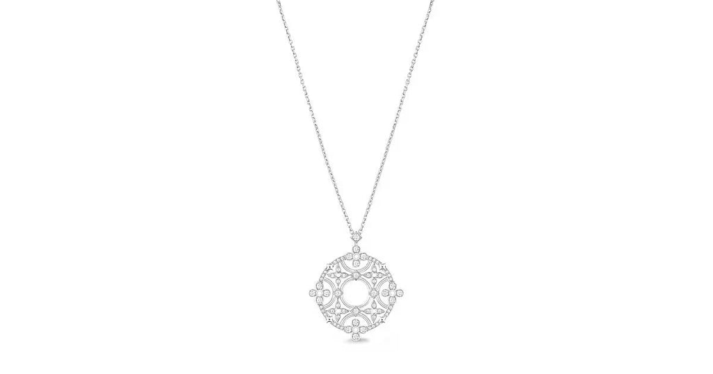 Dentelle Medallion, White Gold And Diamonds