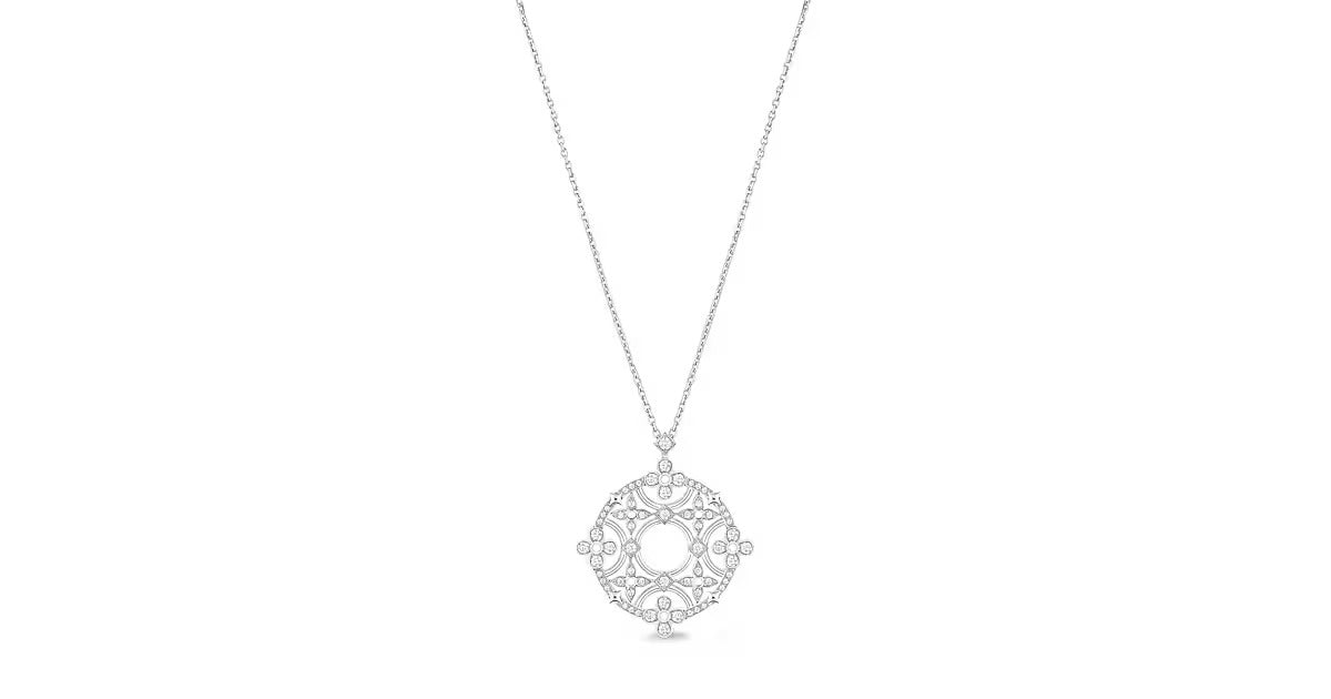 Dentelle Medallion, White Gold And Diamonds