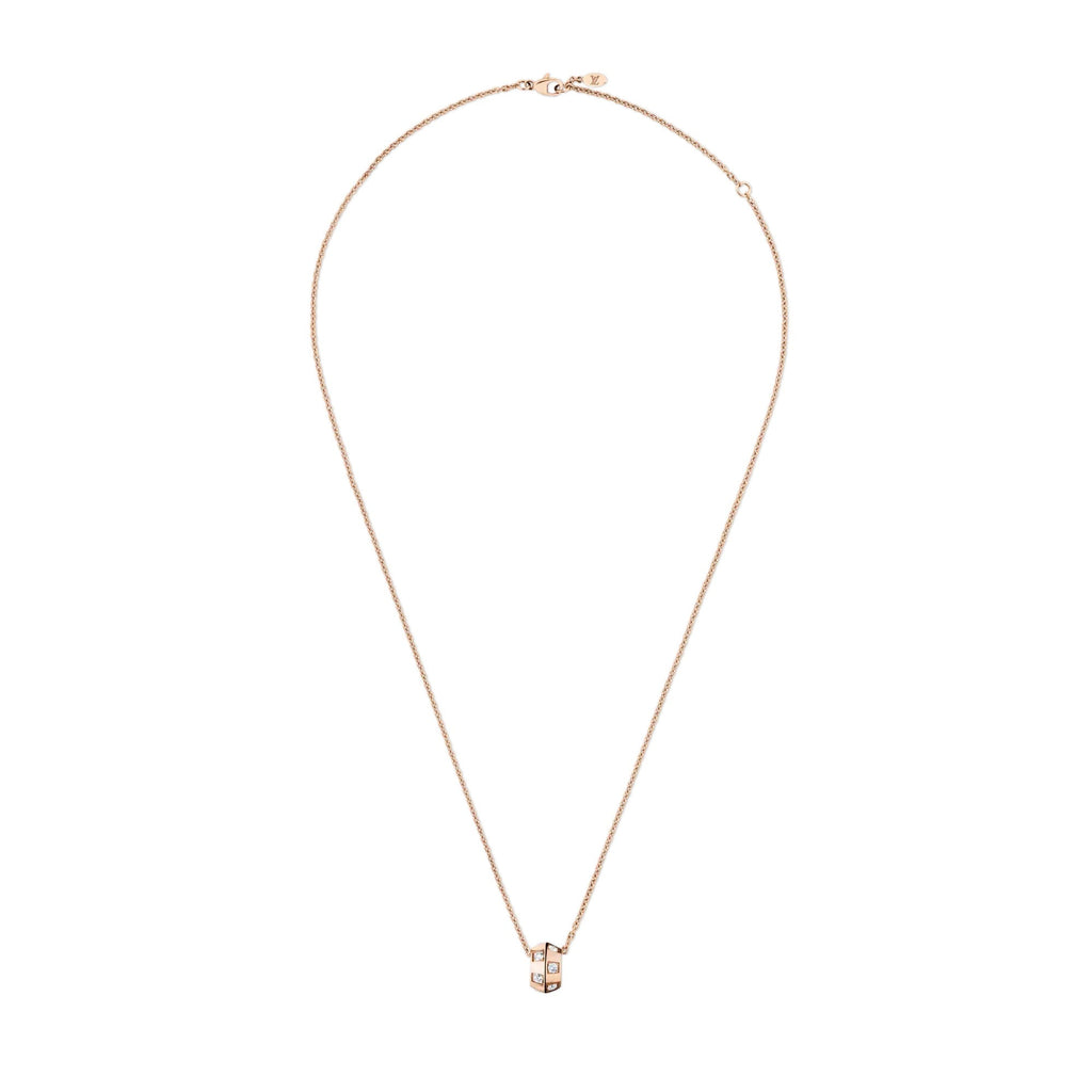 Le Damier de Louis Vuitton Pendant, Rose Gold and Diamonds