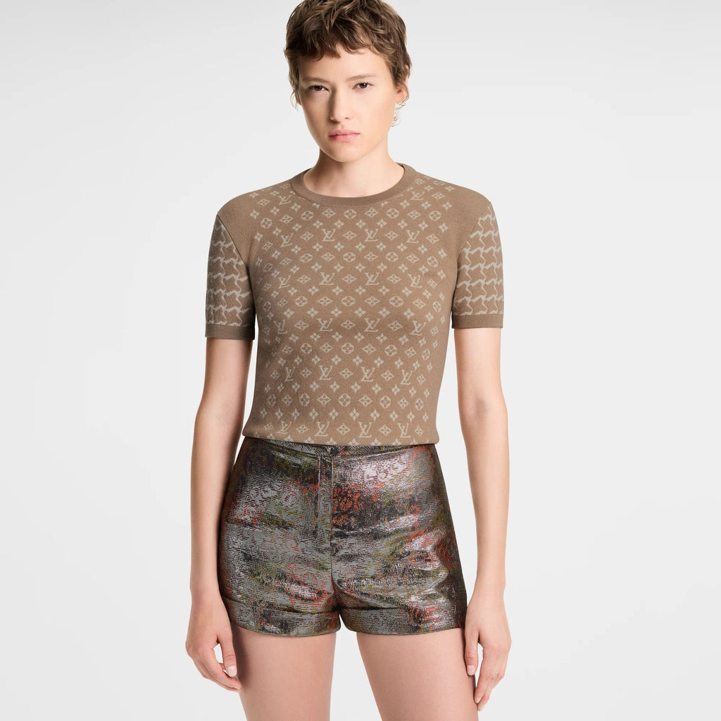 Monogram Honeycomb Knit Top