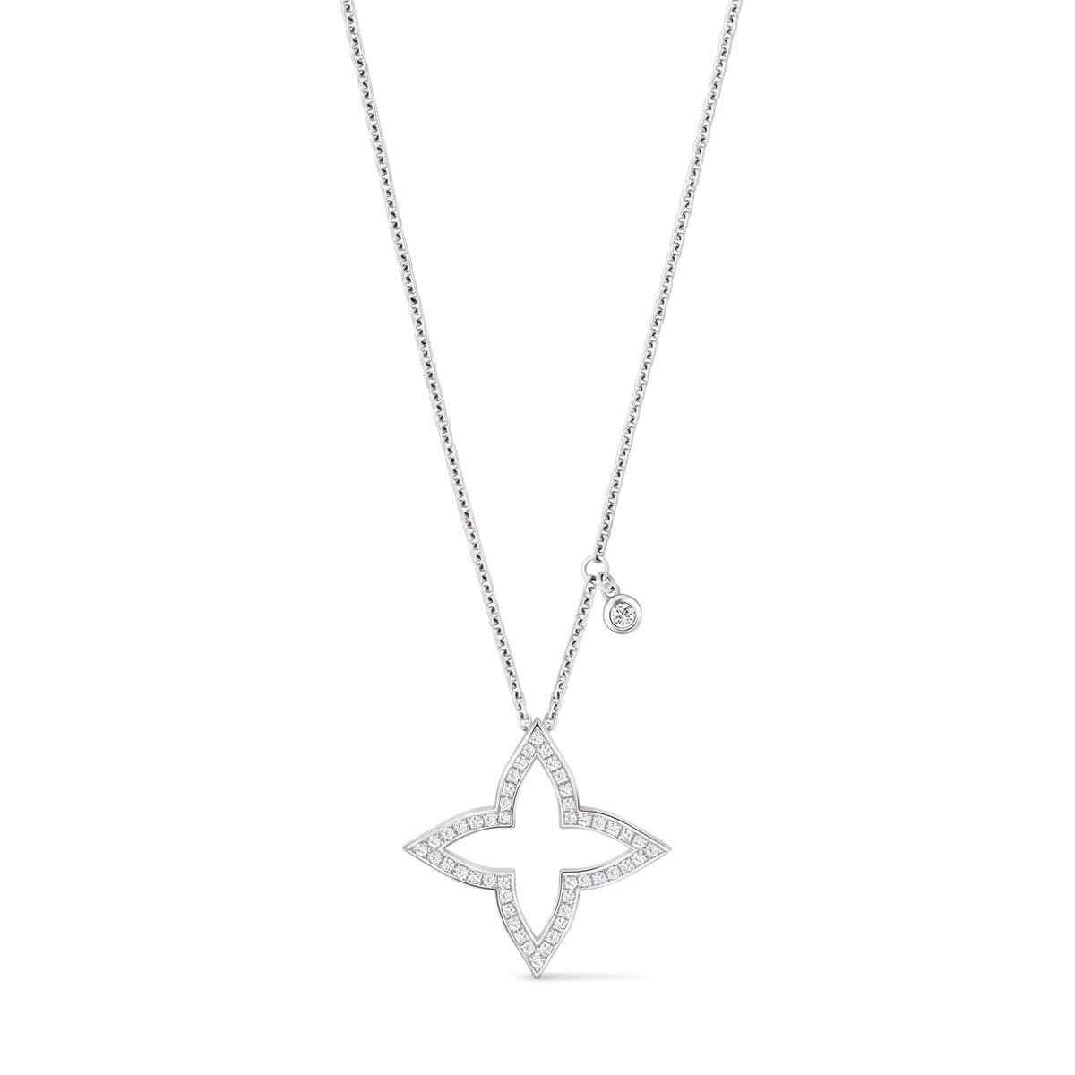 Ombre Blossom Pendant, White Gold and Diamonds