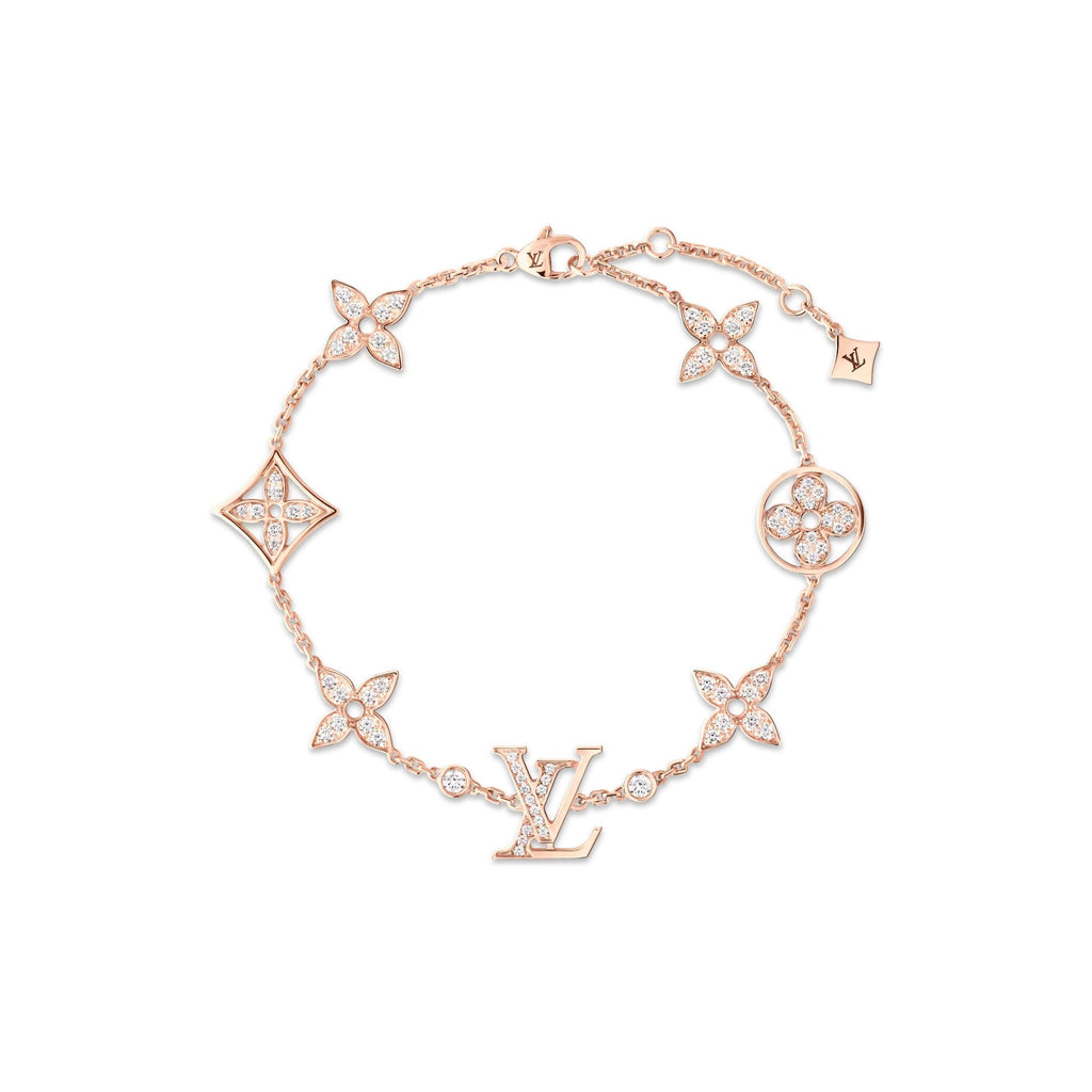Idylle Blossom Multi-Motif Bracelet, Pink Gold and Diamonds