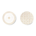 Set Of 2 Side Plates Monogram Flower Tile