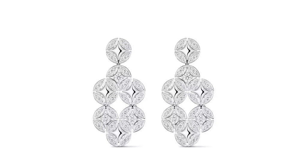 Galaxie Earrings, White Gold and Diamonds