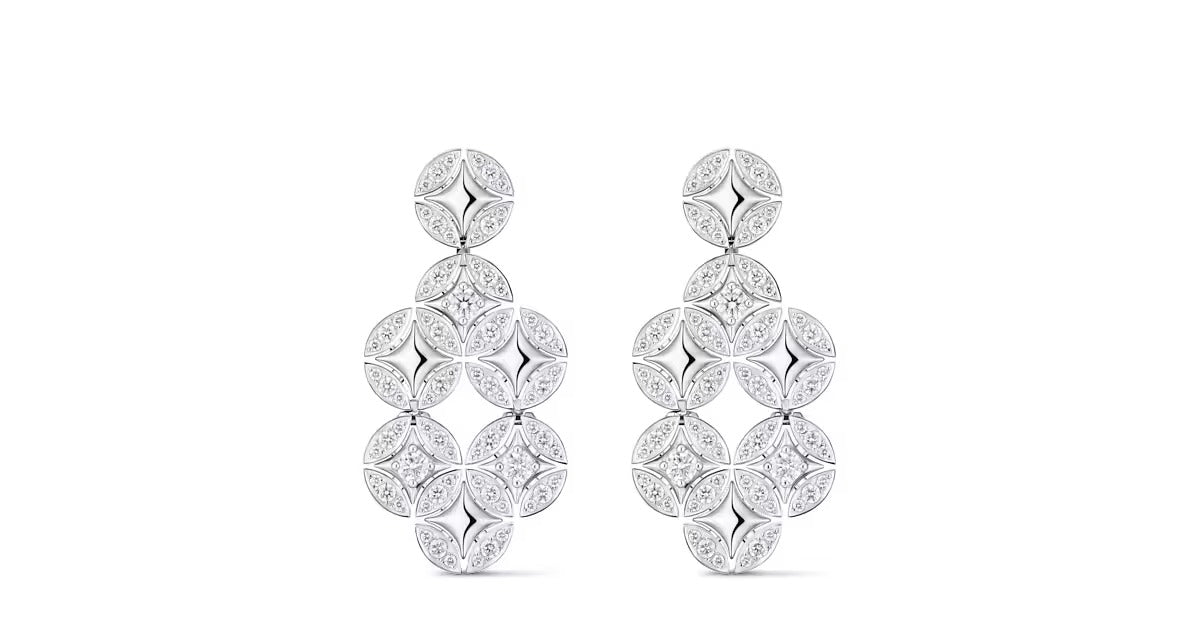 Galaxie Earrings, White Gold and Diamonds