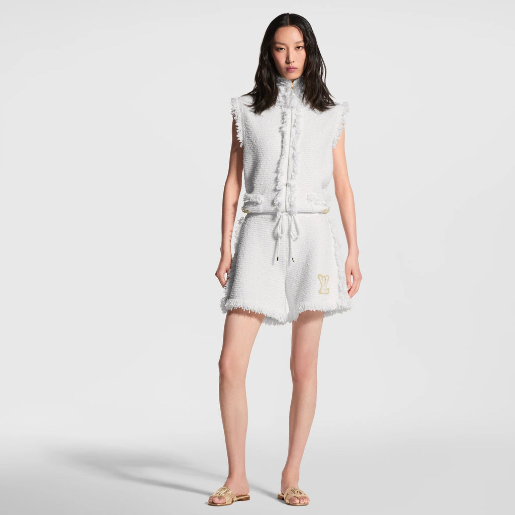 Fringe Hem Toweling Shorts