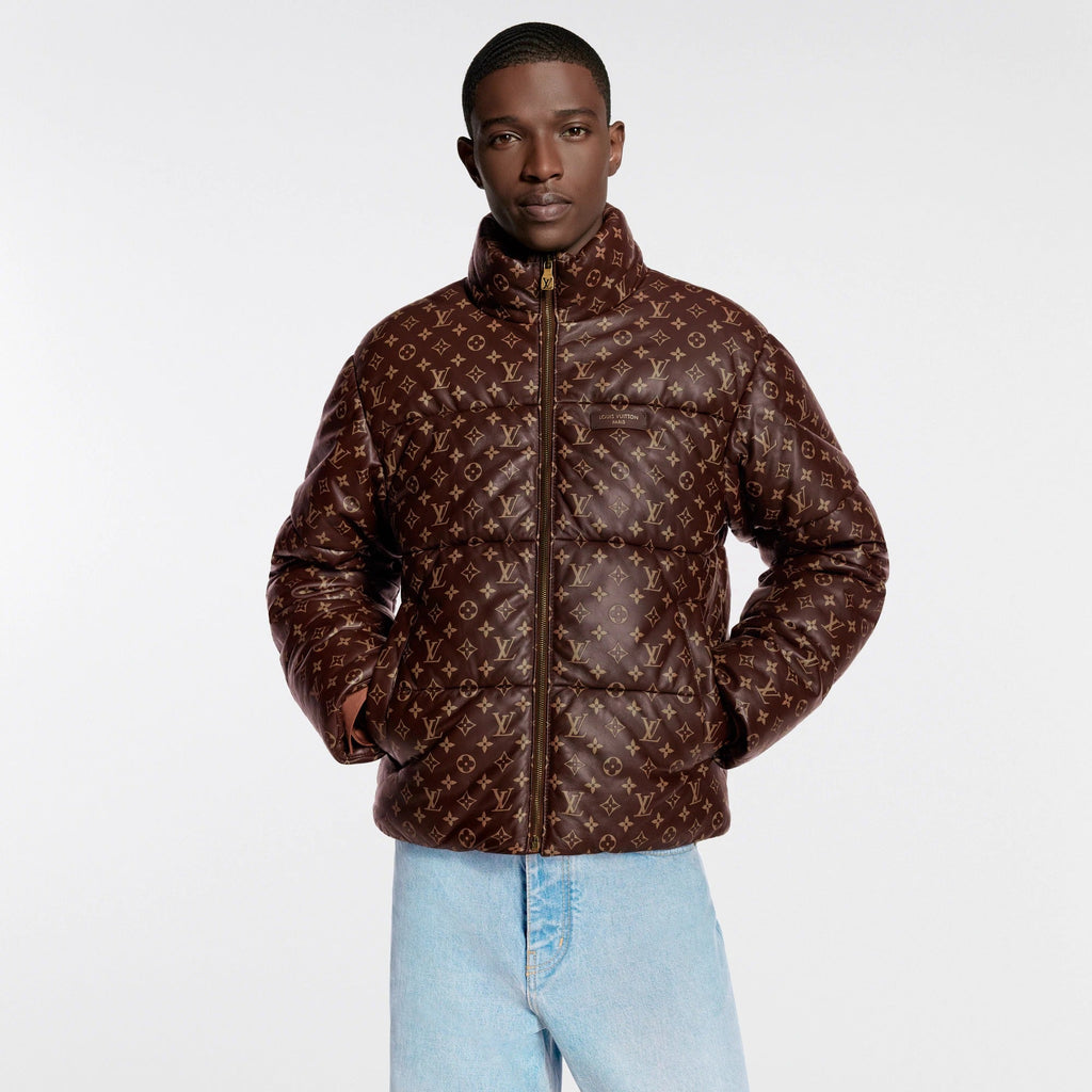 Monogram Leather Puffer Jacket