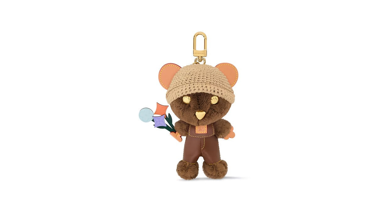 LV Louis Bear Bag Charm