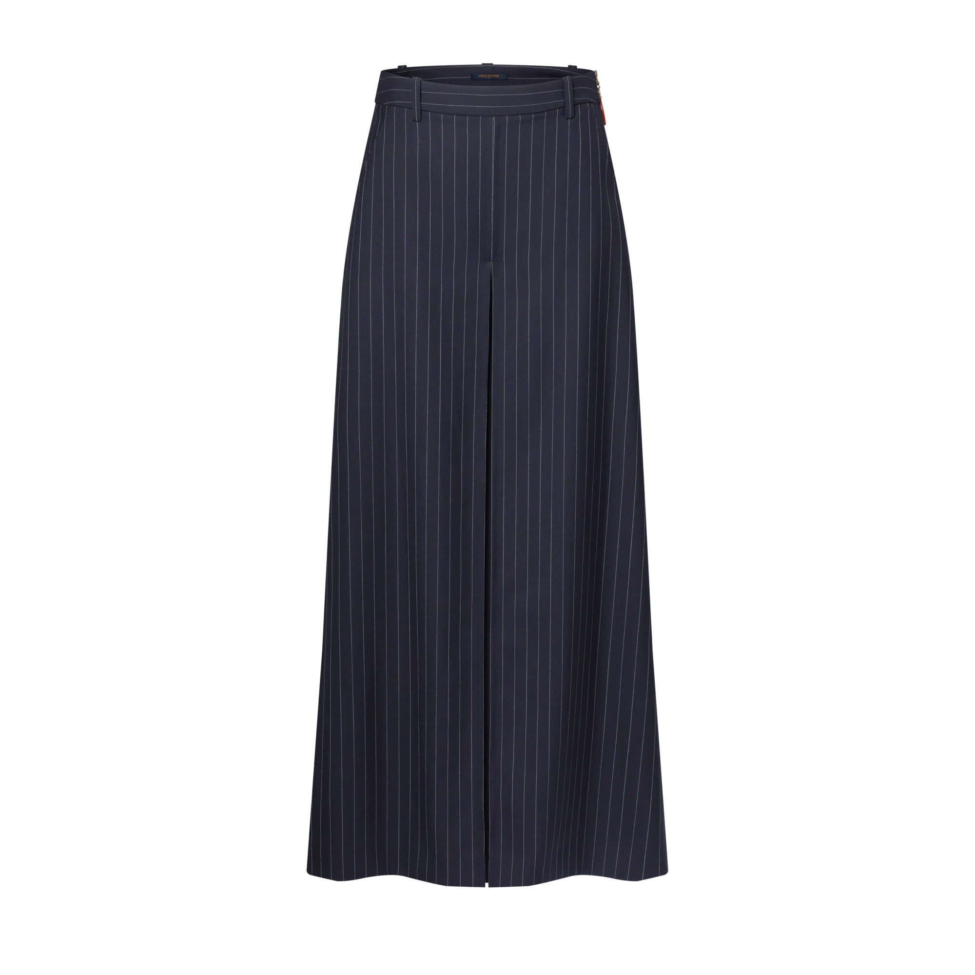 Wide-Leg Pinstriped Pants