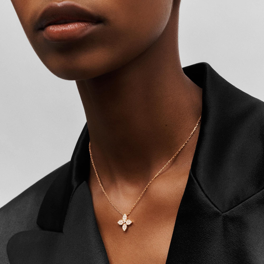 Idylle Blossom Pendant, Pink Gold And Diamonds