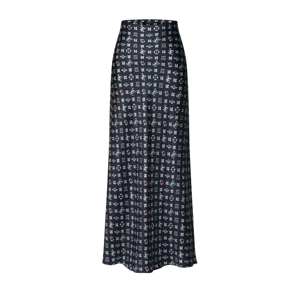Monogram Buoy Flared Maxi Skirt