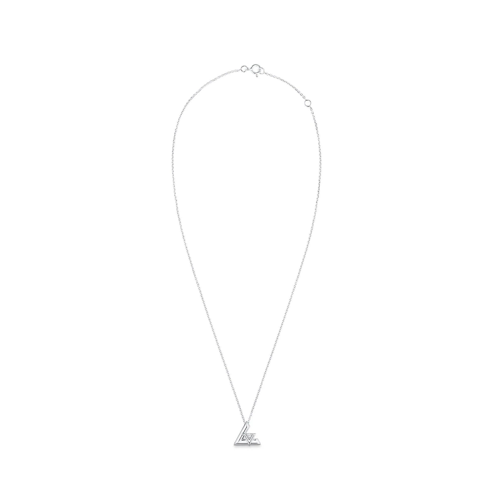 LV Volt One Small Pendant, White Gold And Diamond