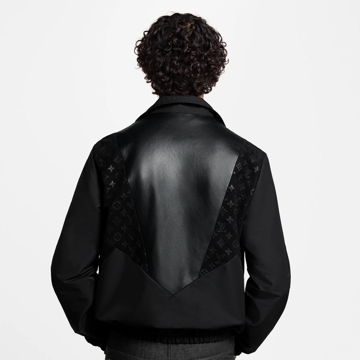 Leather Mix Track Top