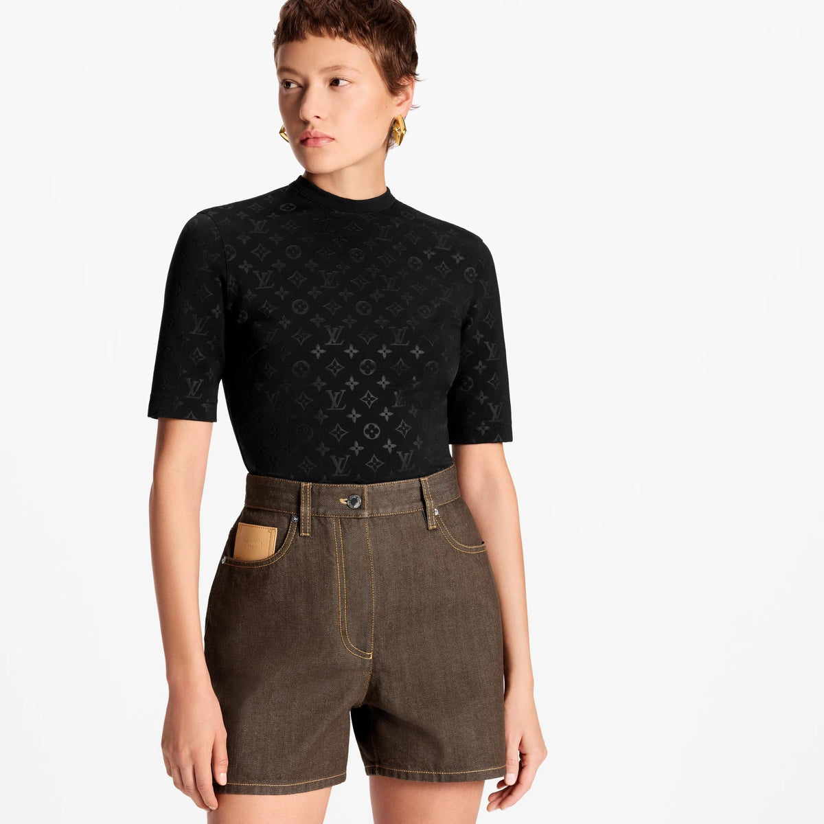 Speedy Patch Denim Shorts