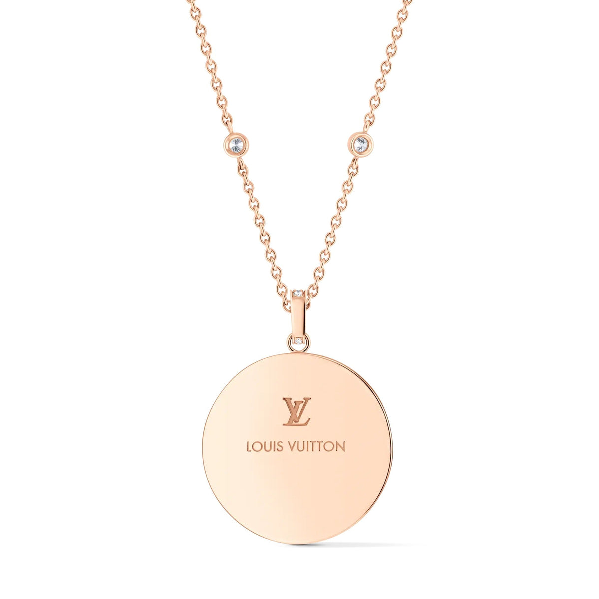 Color Blossom XL Sun Pendant, Pink Gold, White Mother-of-Pearl and Diamonds