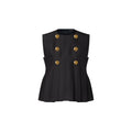 Button Front Pleated Top