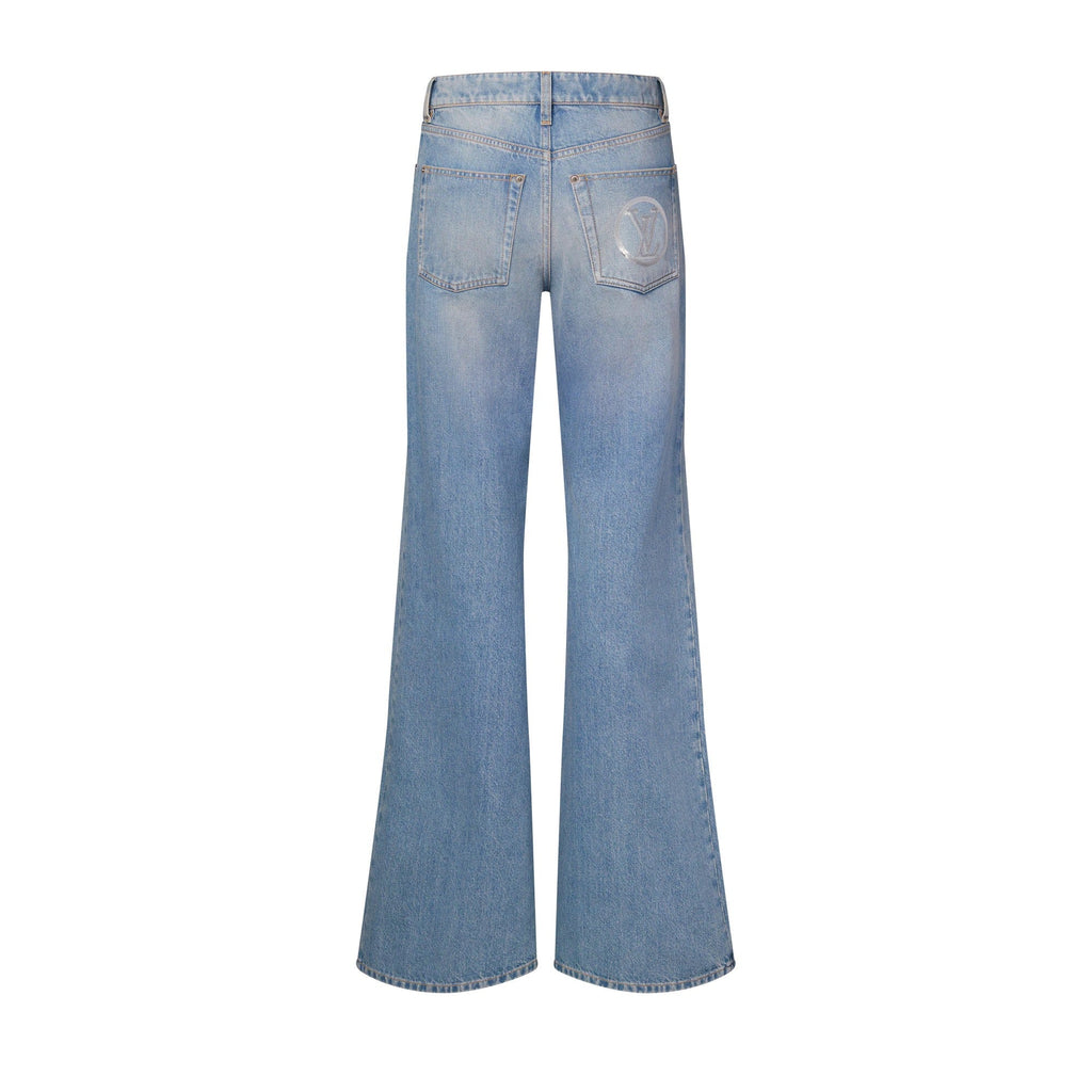 Signature Sequin Accent Flared Jeans