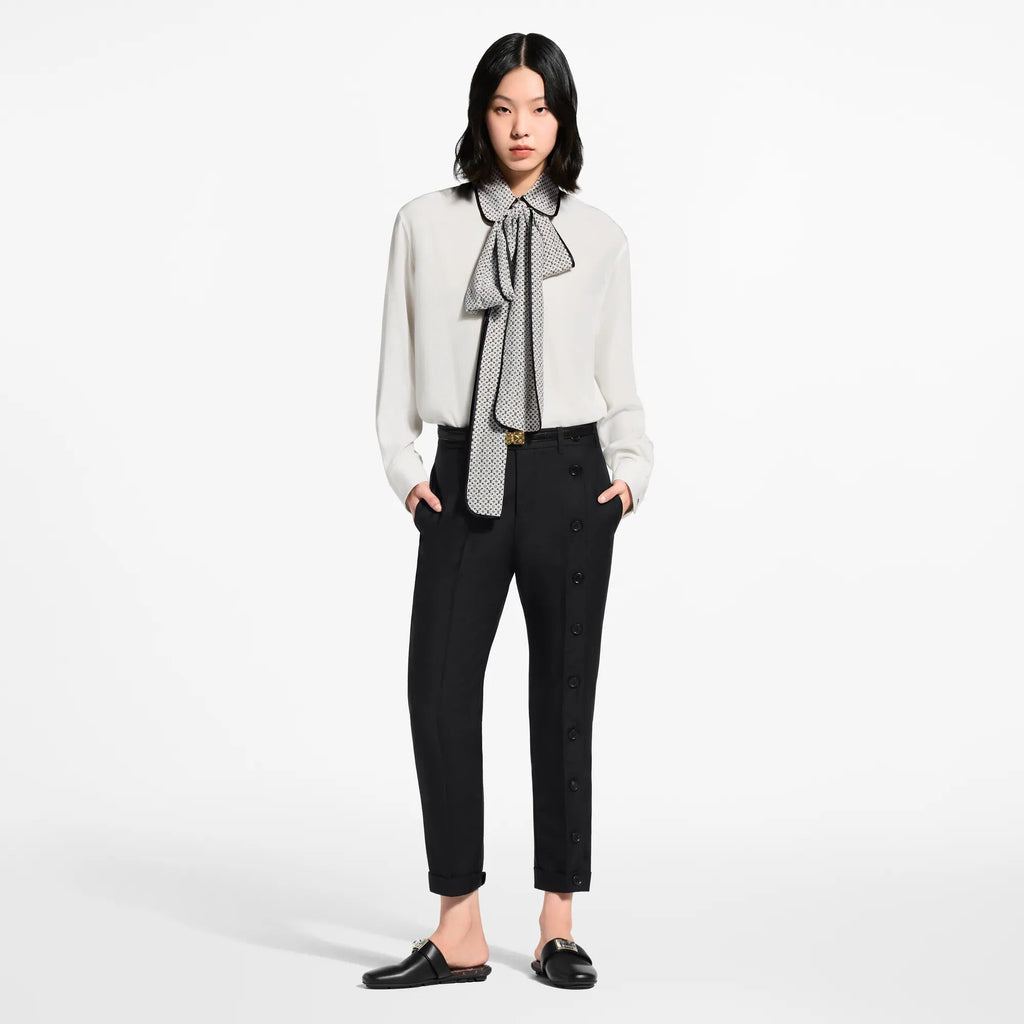 Button Leg Tailored Pants