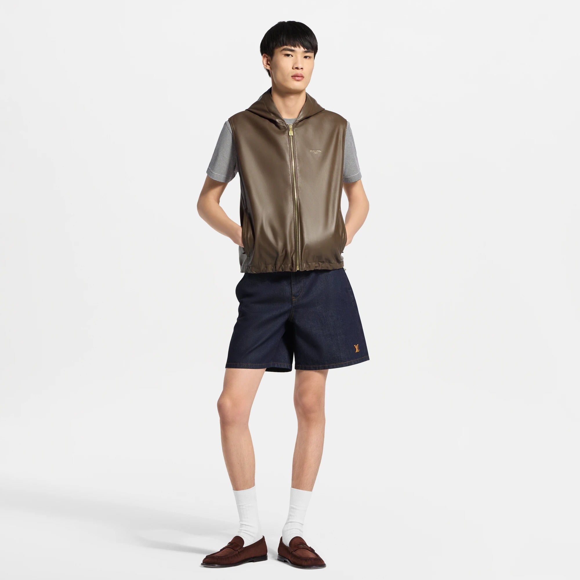 Monogram Check Reversible Leather Gilet