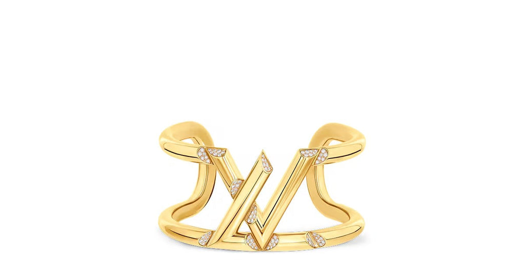LV Volt One Cuff, Yellow Gold And Diamonds