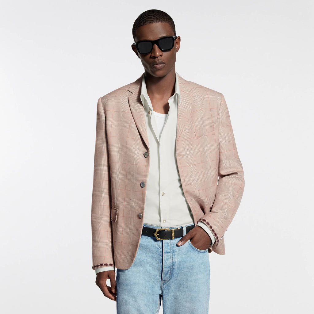 Single-Breasted Jacket With Bead-Embroidered Details