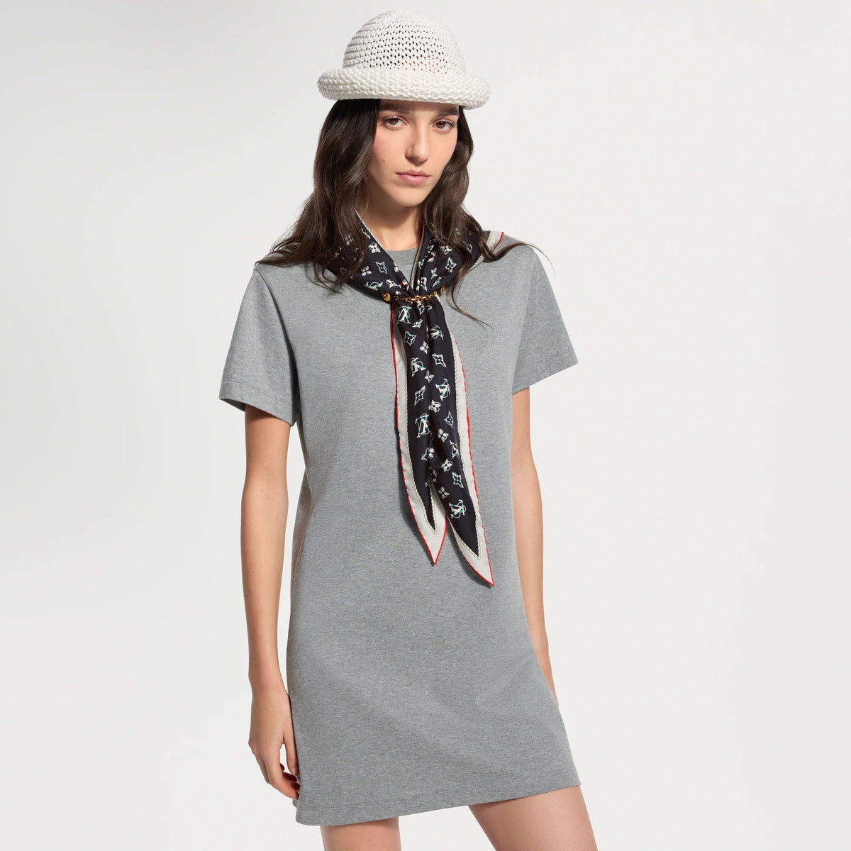 Nautical Scarf T-Shirt Dress