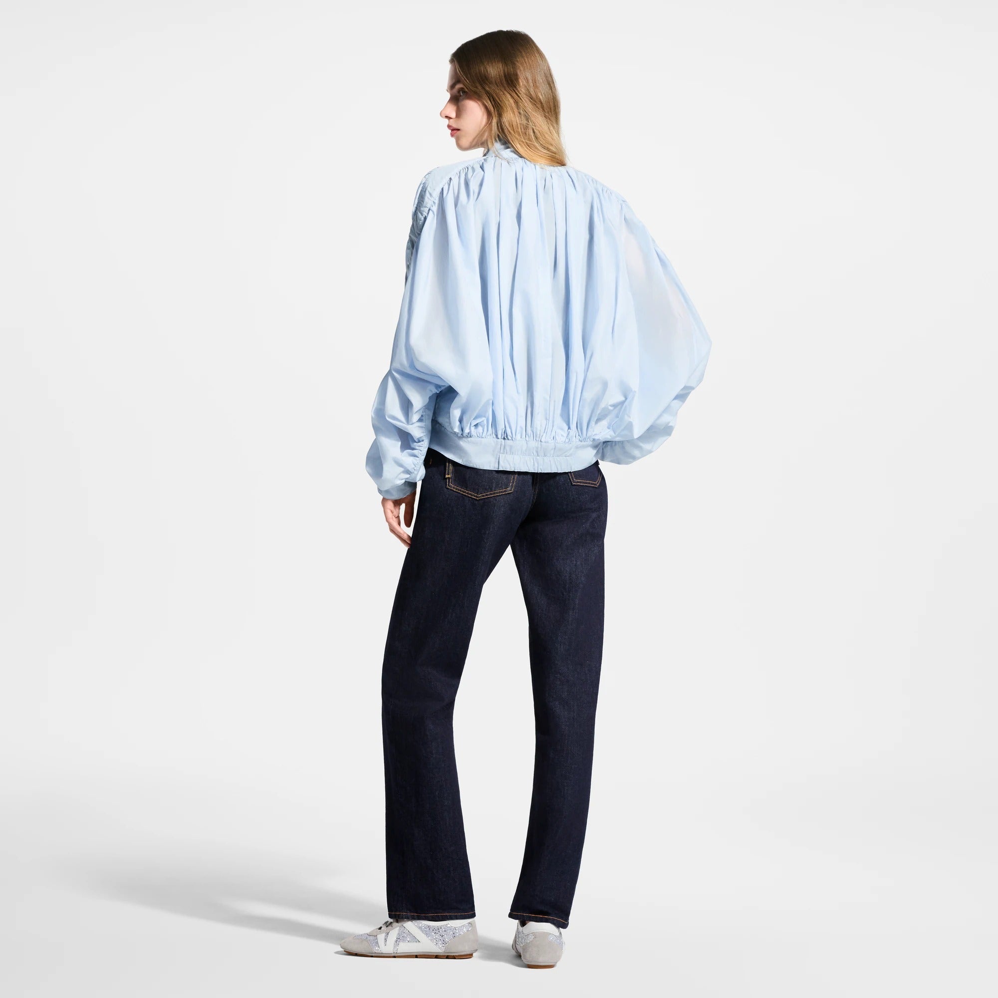 Ruched Bomber Jacket