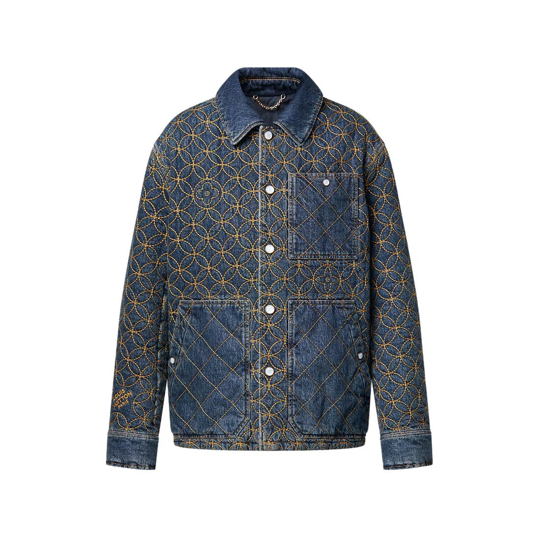 Embroidered Denim Blouson