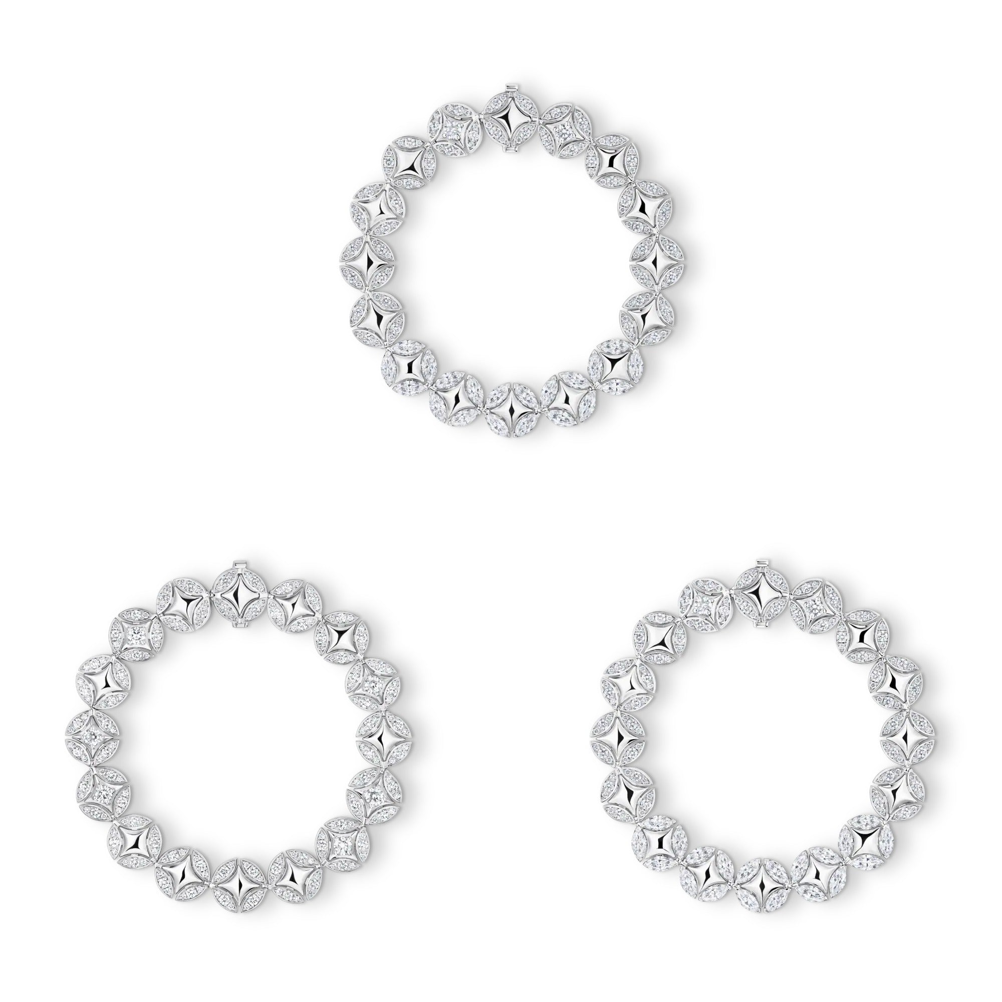 Galaxie Long Necklace, White Gold and Diamonds