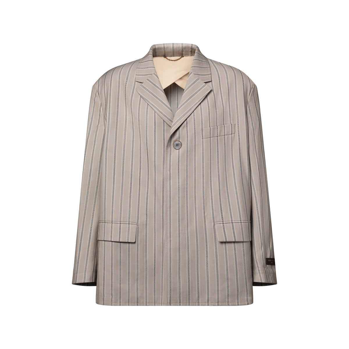 Striped Lightweight Wool Silk Jacket