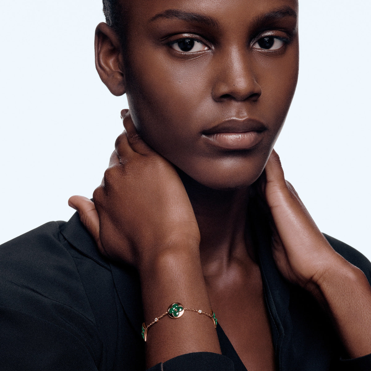Color Blossom Bb Multi-Motif Bracelet, Pink Gold, Malachite And Diamonds
