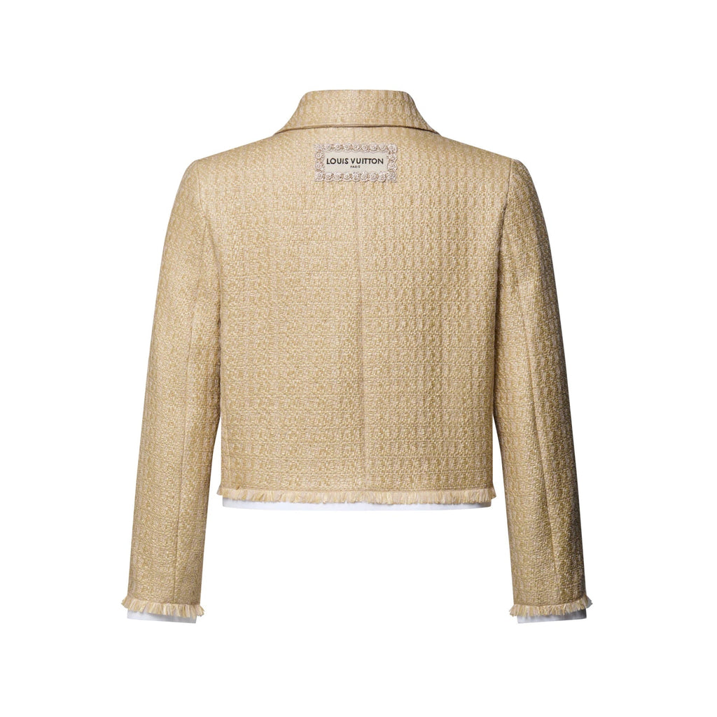 Woven-Effect Tweed Tailored Jacket