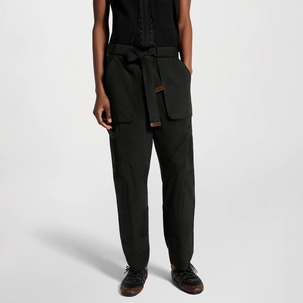 Poplin Insert Silk Cargo Pants