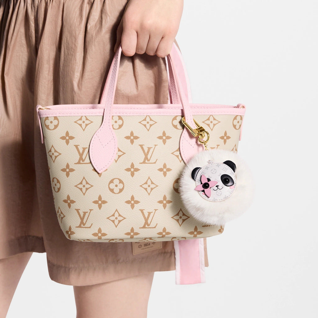 LV Panda Pompon Bag Charm