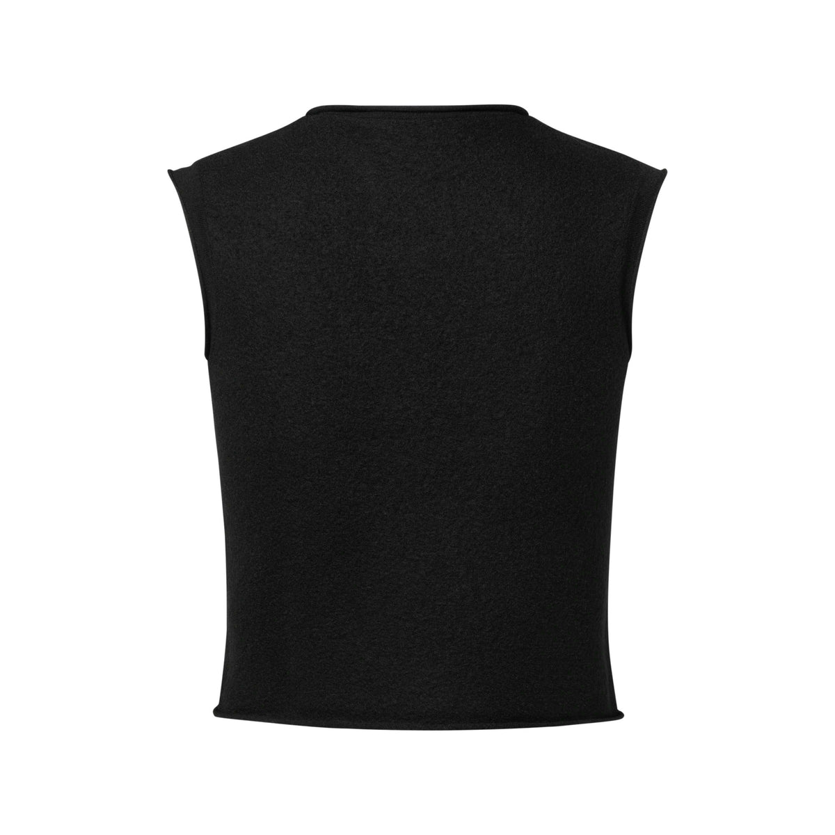 Rolled Hem Cropped Knit Top