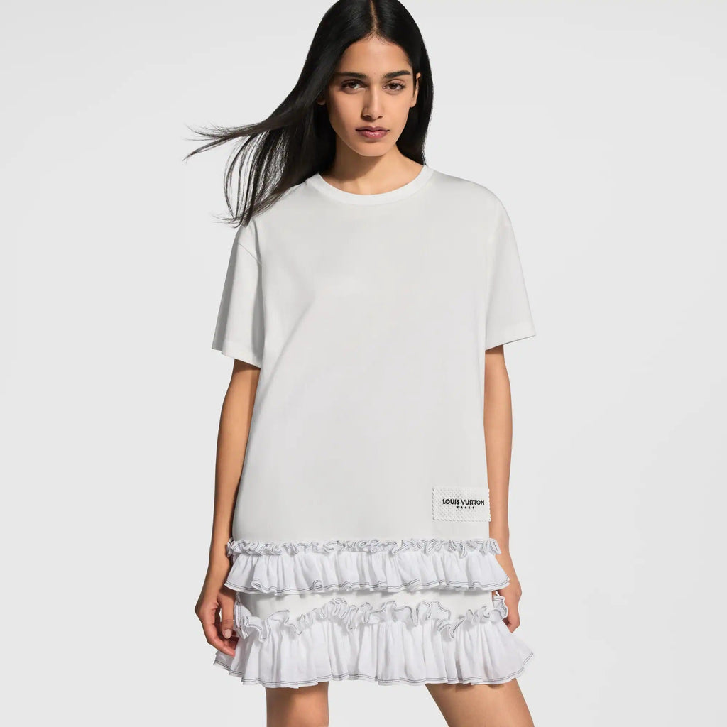 Ruffle Trim T-Shirt Dress