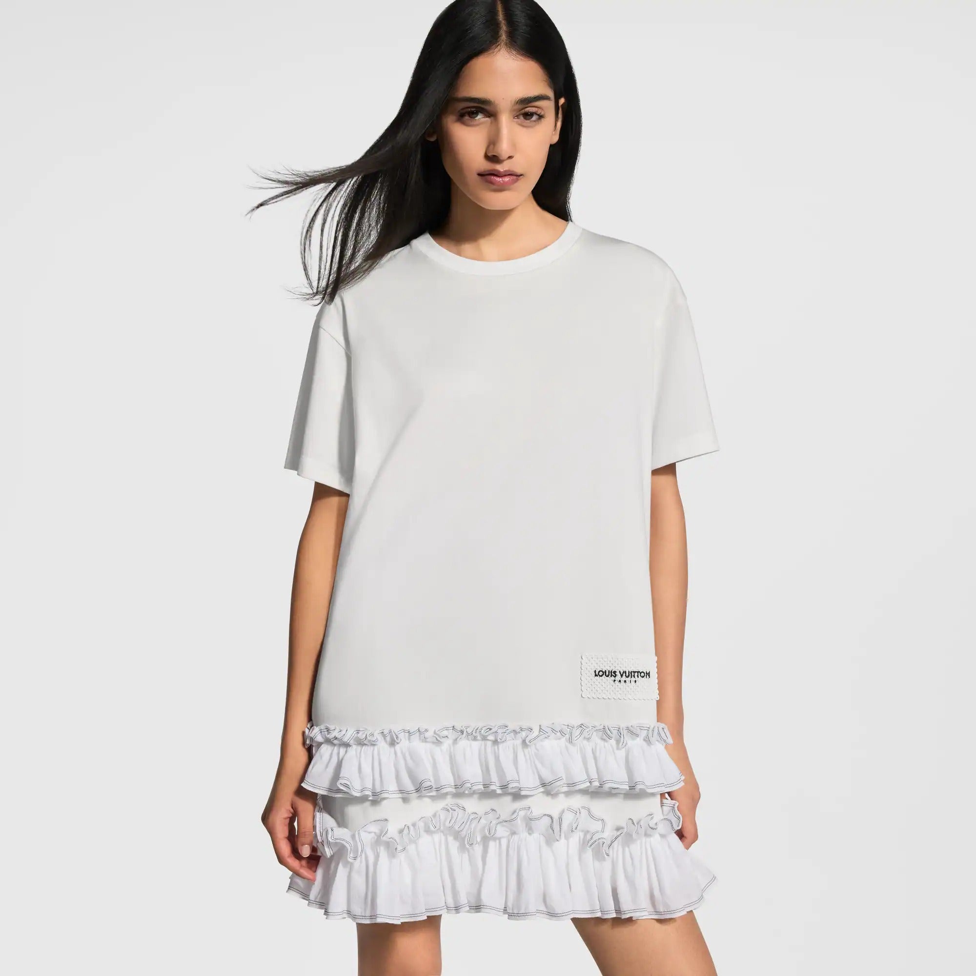 Ruffle Trim T-Shirt Dress