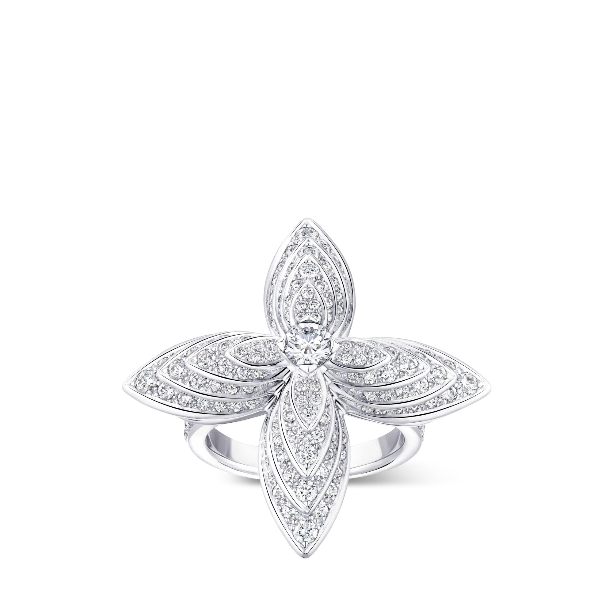 Idylle Blossom Ring, White Gold and Diamonds