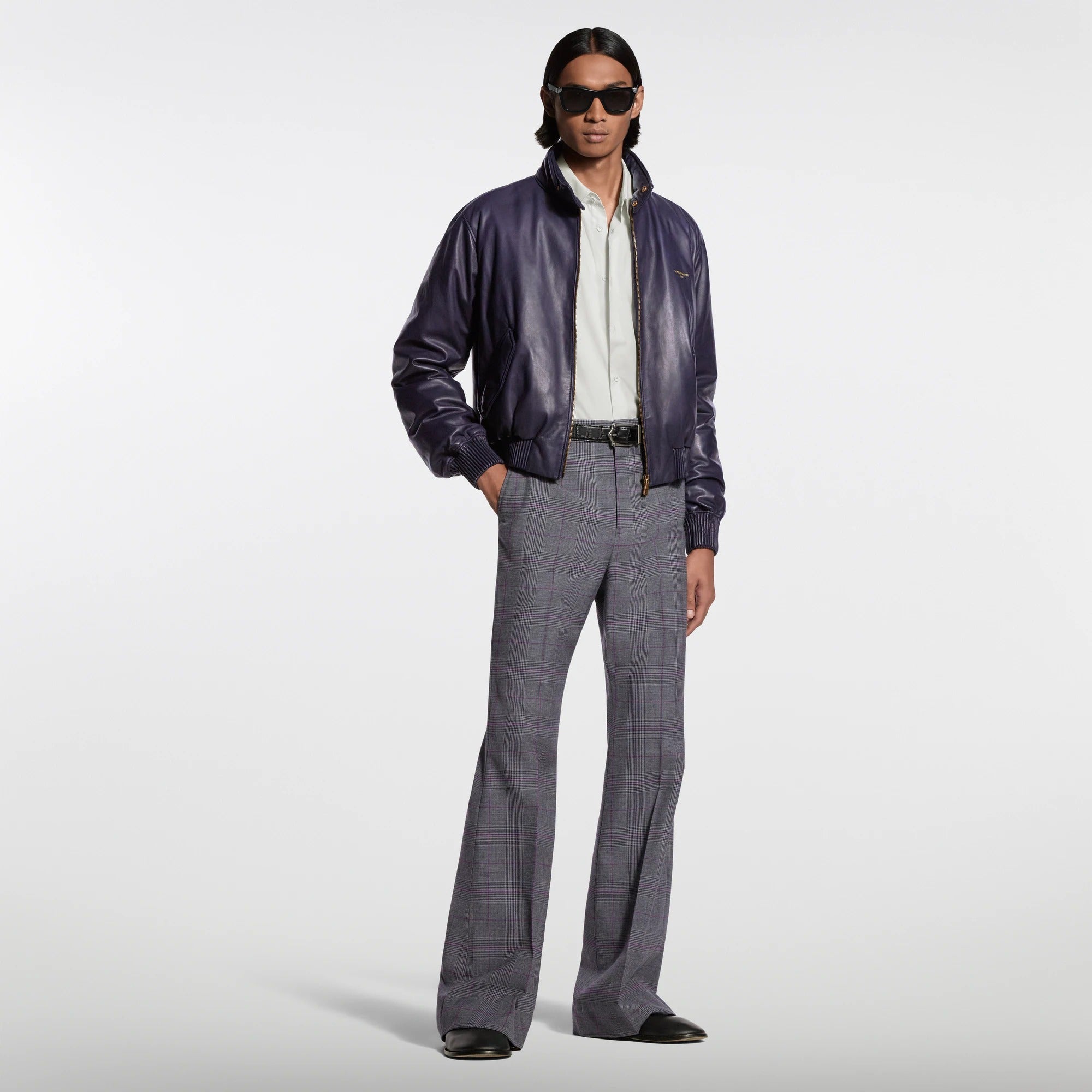 Padded Leather Blouson