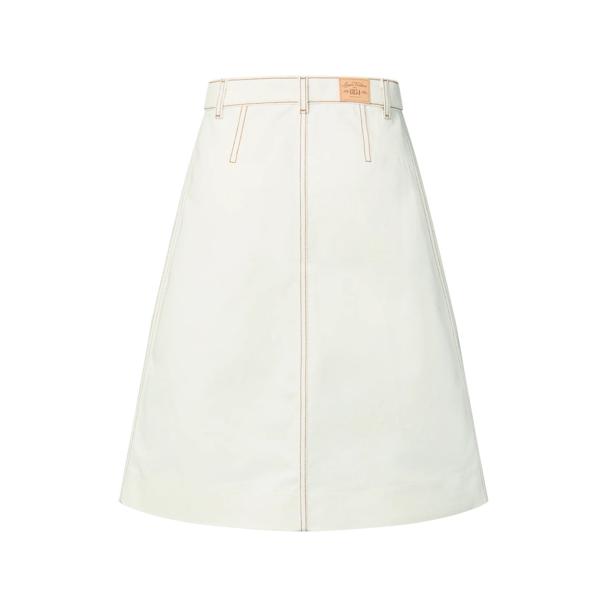 Contrast Stitch Utility Skirt